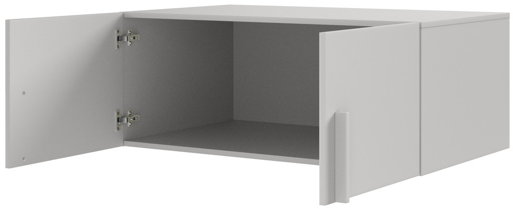Nadstawka dwudrzwiowa na szafę BRAGA 100 cm - szary platynowy | Nadstawki meblowe Desire Furniture
