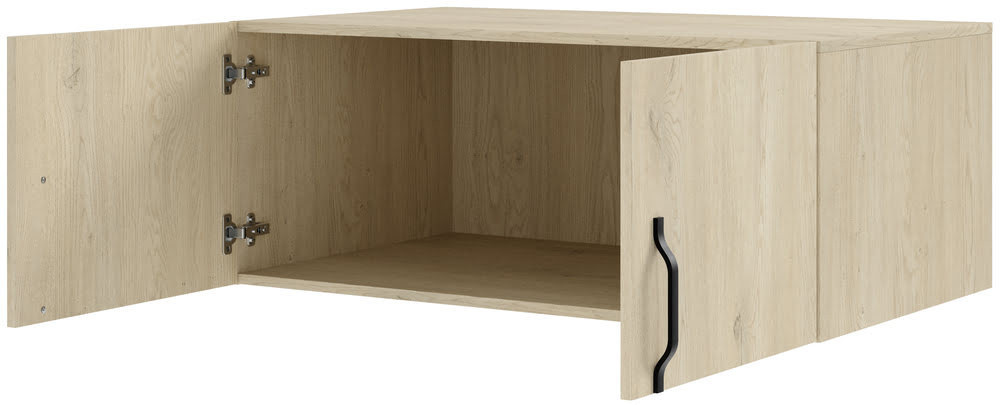 Nadstawka dwudrzwiowa na szafę BRAGA 100 cm z metalowymi uchwytami - dąb cremona | Nadstawki meblowe Desire Furniture