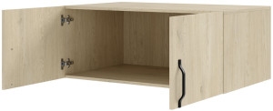 Nadstawka dwudrzwiowa na szafę BRAGA 100 cm z metalowymi uchwytami - dąb cremona | Nadstawki meblowe Desire Furniture