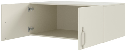 Nadstawka dwudrzwiowa na szafę BRAGA 100 cm z metalowymi uchwytami - kaszmir | Nadstawki meblowe Desire Furniture