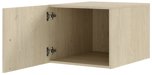 Funkcjonalna nadstawka na szafę słupek BRAGA 50 cm z metalowymi uchwytami - dąb cremona | Nadstawki meblowe Desire Furniture