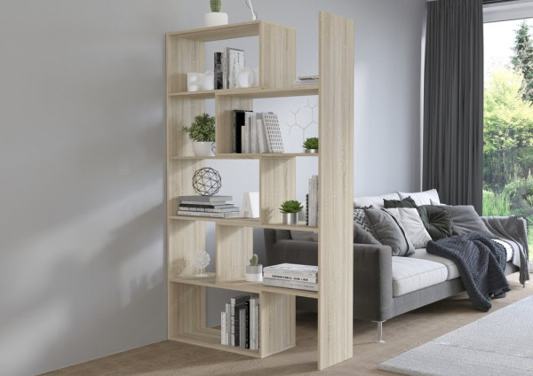 Wysoki regulowany regał KAROL 188 cm dąb sonoma