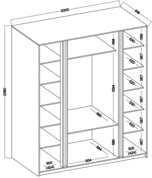 pojemna szafa uchylna KAJA czarna