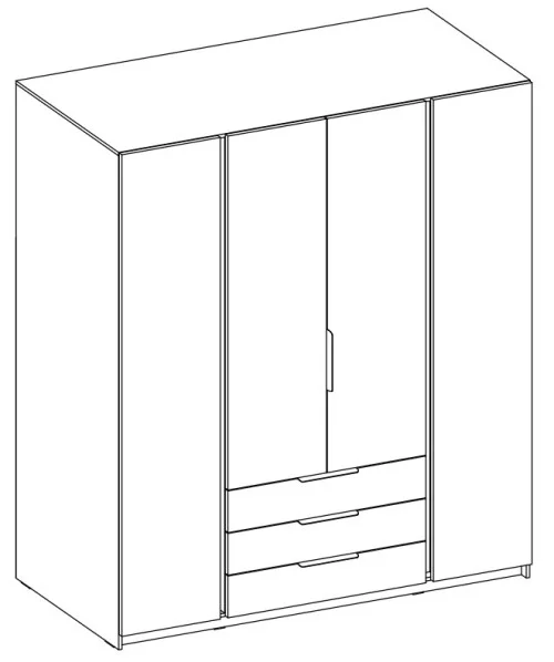 czarna nowoczesna pojemna szafa uchylna KAJA