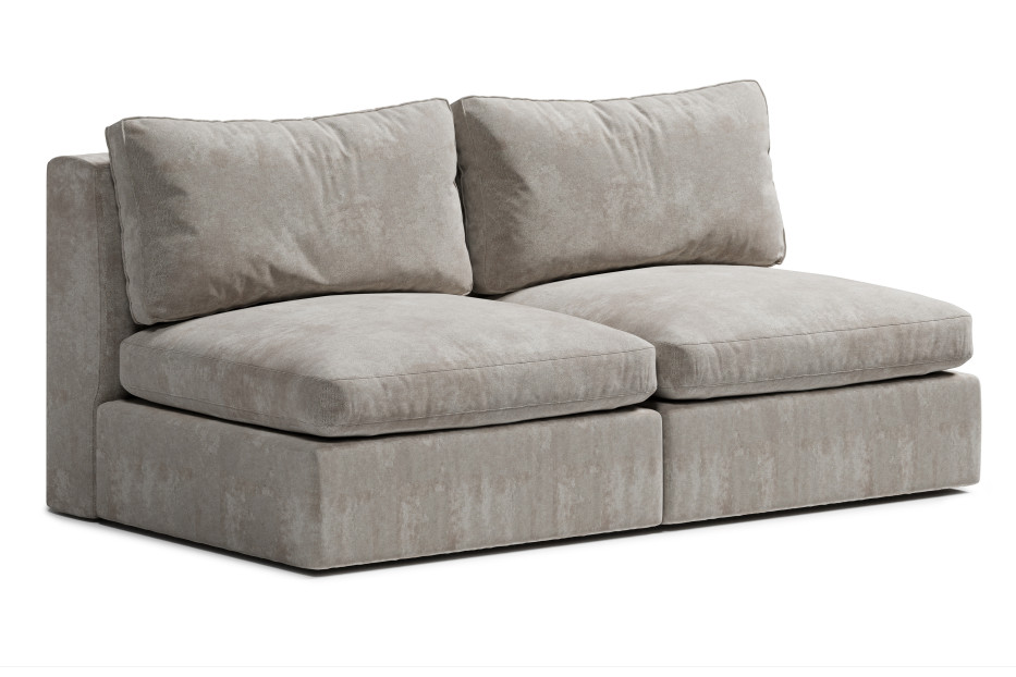 minimalistyczna sofa tapicerowana bez boczków
