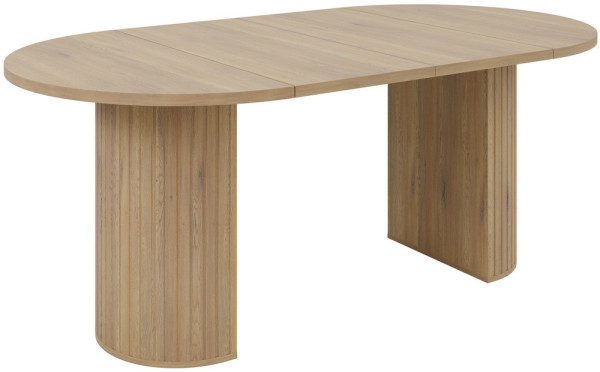 Rozkładany stół okrągły 100/188 cm OVALIO dąb cremona