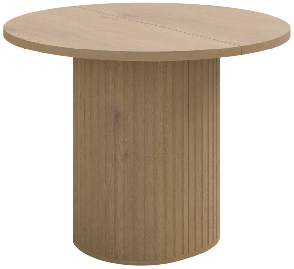 Rozkładany stół okrągły 100/188 cm OVALIO dąb cremona