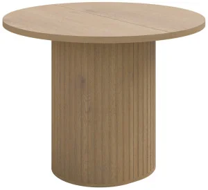 Rozkładany stół okrągły 100/188 cm do jadalni OVALIO - dąb cremona