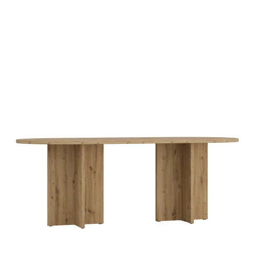 nowoczesny owalny stół LOEN w kolorze dąb artisan