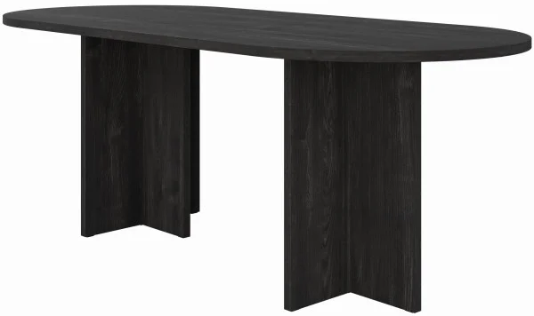 Owalny stół do jadalni 204x90 cm LOEN - jesion portland