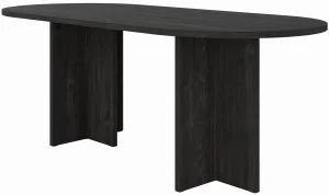 Owalny stół do jadalni 204x90 cm LOEN - jesion portland