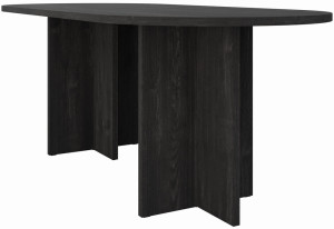 owalny stół do jadalni 204x90 cm LOEN jesion portland