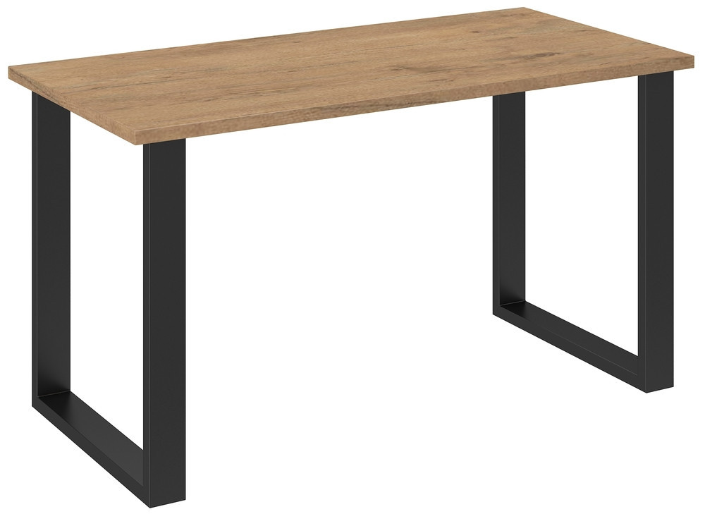 stół w stylu loftowym na czarnych nogach IMPERIAL 138x67 dąb lancelot