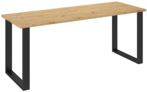 Loftowy stół IMPERIAL 185x67 cm - dąb artisan