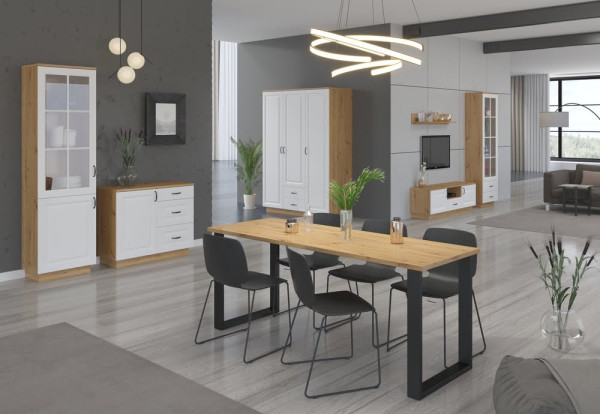loftowy stół IMPERIAL 185x67 dąb artisan