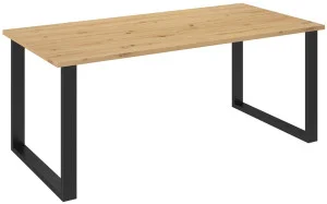 Stół w stylu loftowym do jadalni IMPERIAL 185x90 cm - dąb artisan