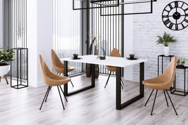 biały stół w stylu loftowym do jadalni IMPERIAL 185x90