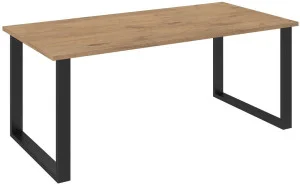 Stół w stylu loftowym do jadalni IMPERIAL 185x90 cm - dąb lancelot