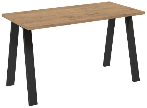 stół w stylu loftowym na metalowych nogach KLEO 138x67 dąb lancelot