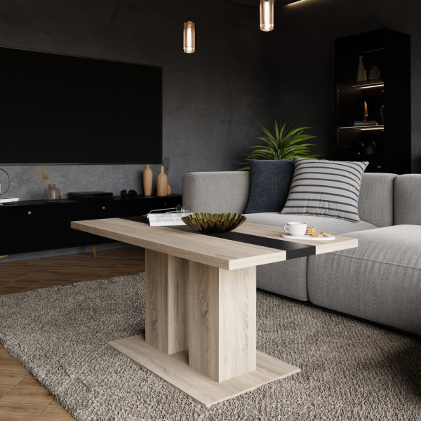 prostokątny stolik kawowy do salonu BOSTON 110x60 dąb sonoma