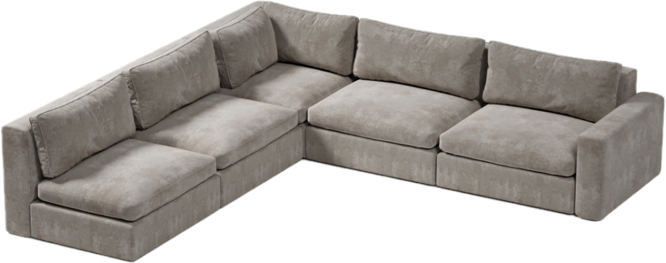 narożnik do salonu z otwartą formą