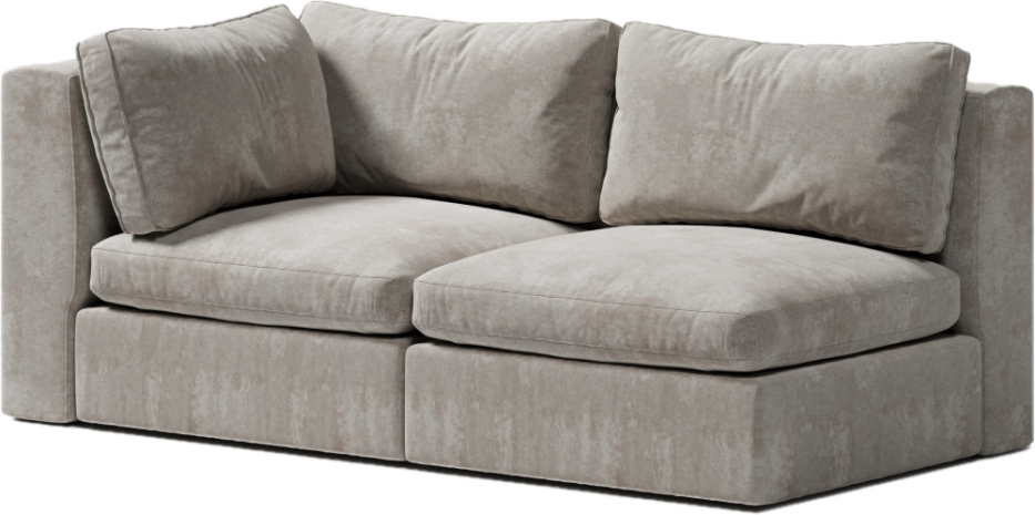 nowoczesna sofa z podwyższonym boczkiem do relaksu