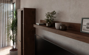 Nowoczesna meblościanka RUMBA XL, dąb lefkas | Meblościanki Desire Furniture