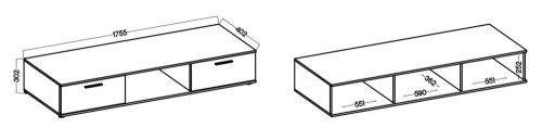 Zestaw mebli do salonu SALSA, dąb artisan | Meblościanki Desire Furniture