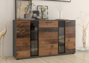 Meblościanka do salonu SALSA z komodą, old style wood | Meblościanki Desire Furniture