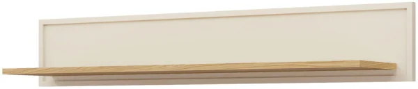 Nowoczesna półka na książki 120 cm ELORA - dąb wiosenny/macadamia