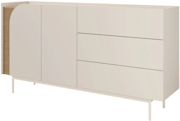 Pojemna komoda z szufladami 172 cm CARMEN - macadamia/dąb wiosenny