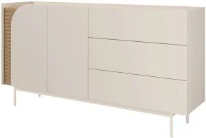 Pojemna komoda z szufladami 172 cm CARMEN - macadamia/dąb wiosenny