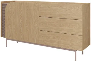 Pojemna komoda z szufladami 172 cm CARMEN - dąb wiosenny/toffi