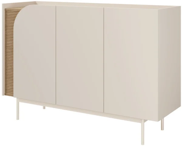 Komoda z drzwiami 132 cm CARMEN - macadamia/dąb wiosenny