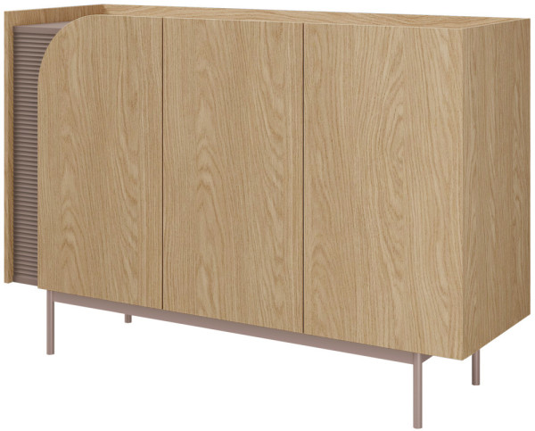 Komoda z drzwiami 132 cm CARMEN - dąb wiosenny/toffi