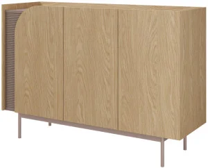Komoda z drzwiami 132 cm CARMEN - dąb wiosenny/toffi