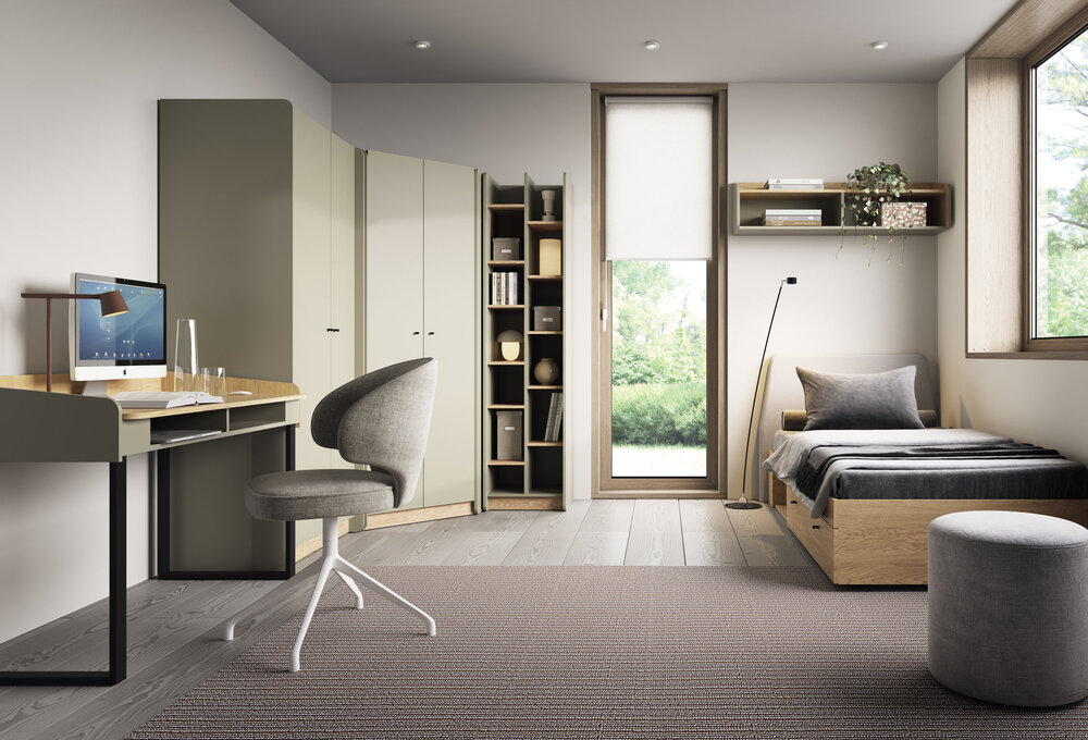 Regał ALESSIO 80 cm do salonu i sypialni – kompaktowy, matowy, funkcjonalny Alessio Desire Furniture