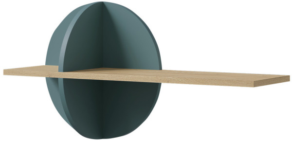 Półka wisząca na książki do pokoju dziecka 80 cm LEXI - dąb cremona/morski