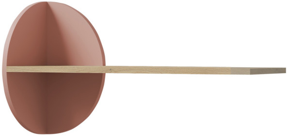Nowoczesna półka wisząca do pokoju dziecięcego 82 cm LEXI - dąb cremona/pudrowy róż