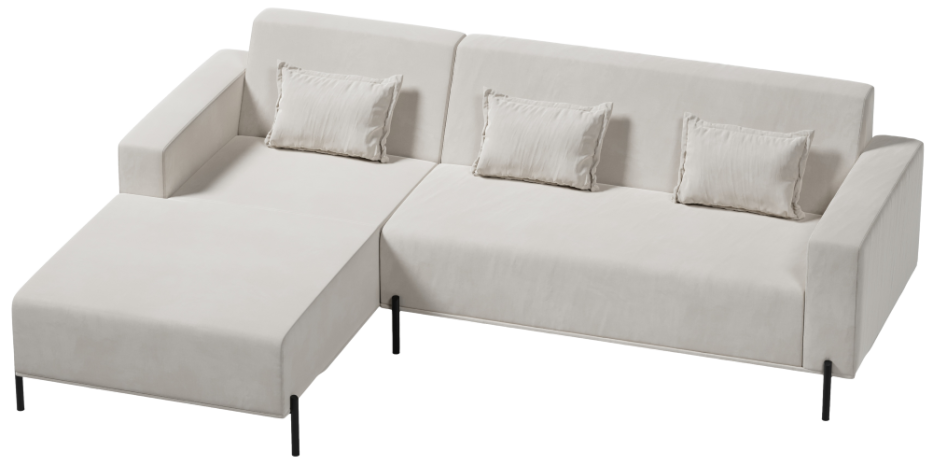 narożnik L Cuscino Model 1 w aranżacji salonu