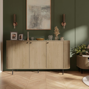 Stolik nocny do sypialni z szufladą 48 cm OVALIO - dąb cremona | Szafki nocne z szufladami Desire Furniture