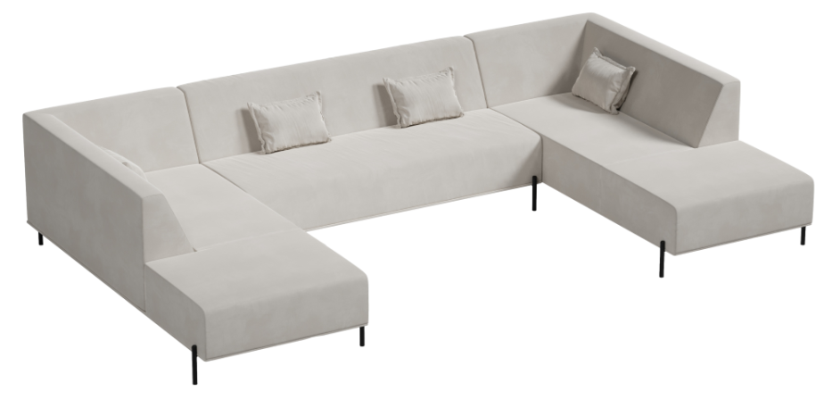 narożnik U Cuscino Model 1 w aranżacji wnętrza