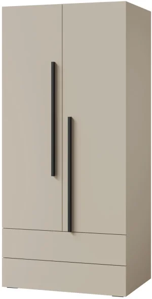 Nowoczesna Szafa uchylna z szufladami do pokoju młodzieżowego 90 cm LORIN - kaszmir