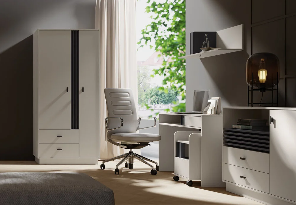 Dwudrzwiowa szafa do salonu 90 cm ALLMO – nowoczesna Allmo Desire Furniture