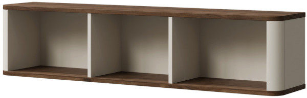 Nowoczesna półka do salonu 127 cm MARLY - kaszmir/orzech