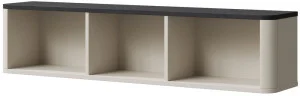 Nowoczesna półka do salonu 127 cm MARLY - kaszmir/szary kamień