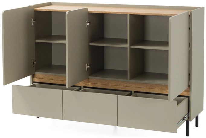 Komoda Luca 150 cm – nowoczesna komoda z szufladami i drzwiami