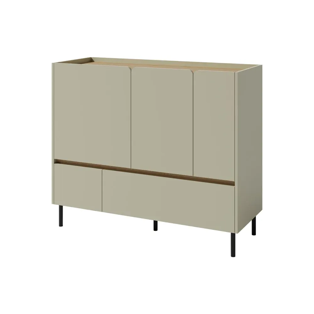 Komoda Luca 120 cm – nowoczesna komoda z 2 szufladami i drzwiami