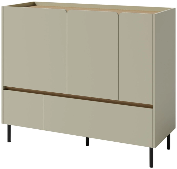 Komoda Luca 120 cm – nowoczesna komoda z 2 szufladami i drzwiami