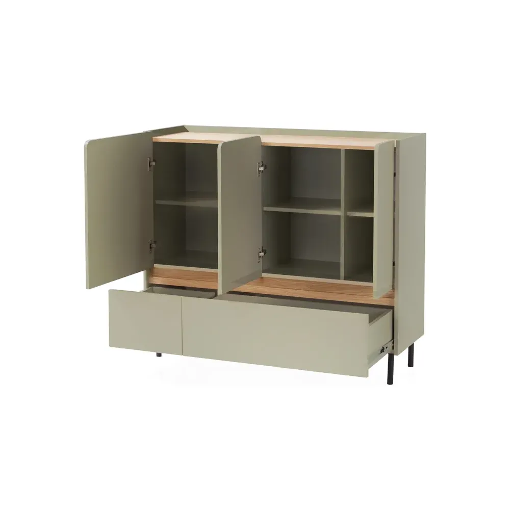 Komoda Luca 120 cm – nowoczesna komoda z 2 szufladami i drzwiami